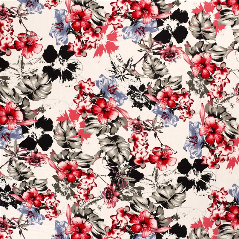 VISCOSE JERSEY FLOWERS