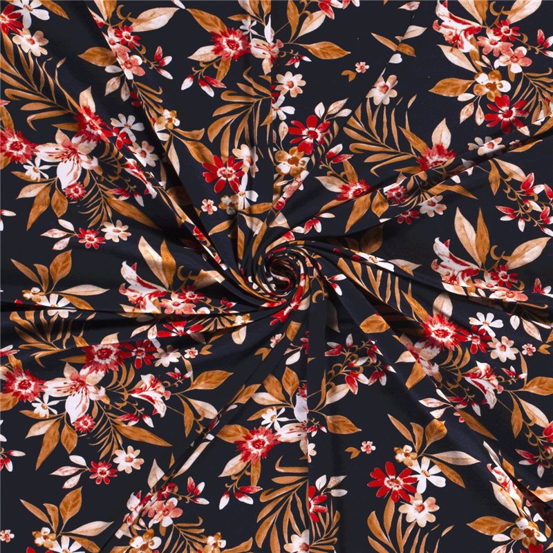 VISCOSE JERSEY FLOWERS