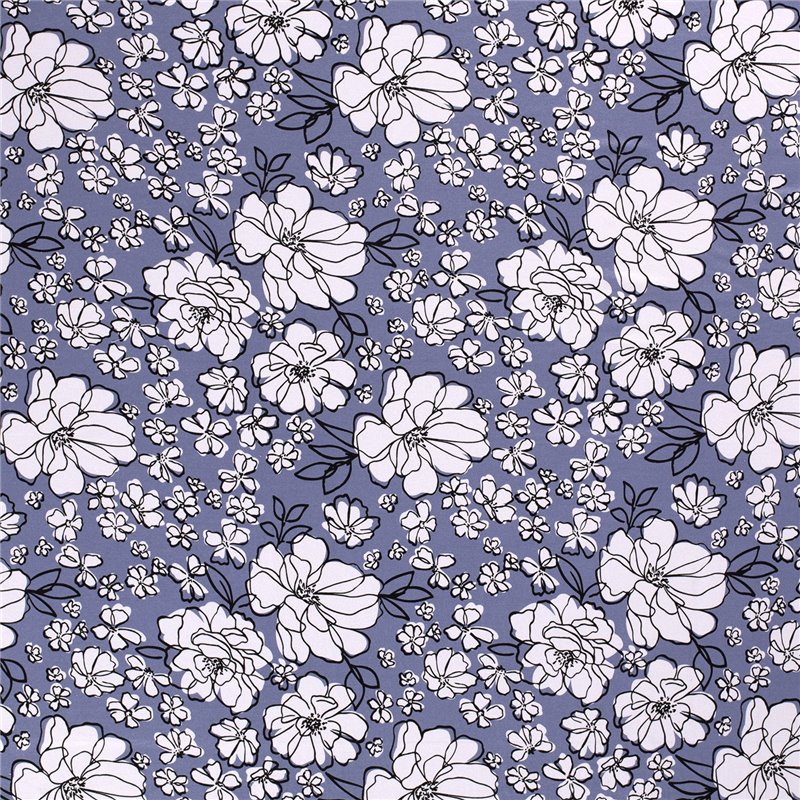 VISCOSE JERSEY FLOWERS