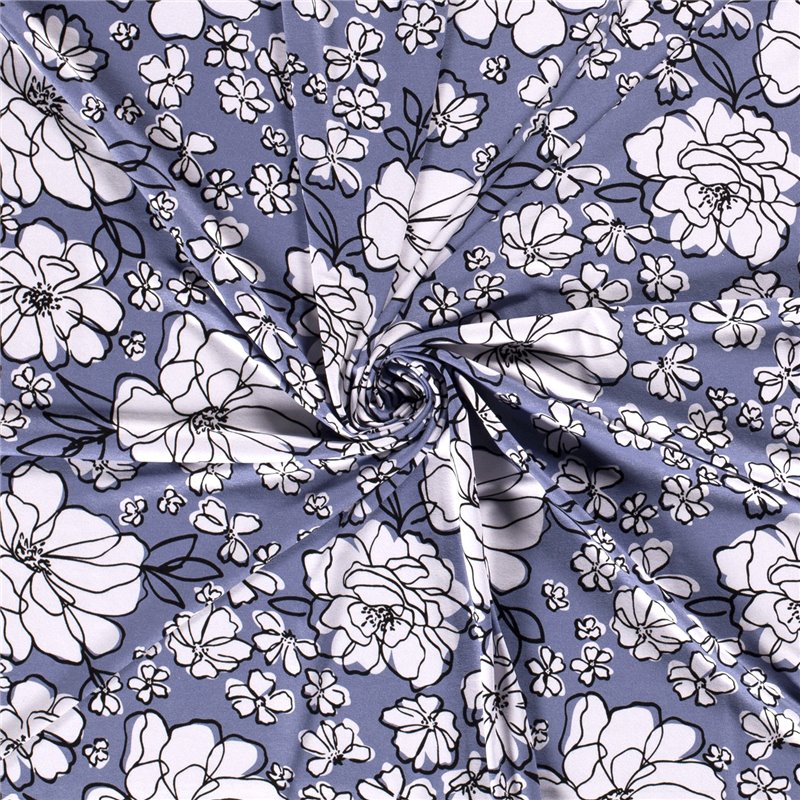VISCOSE JERSEY FLOWERS