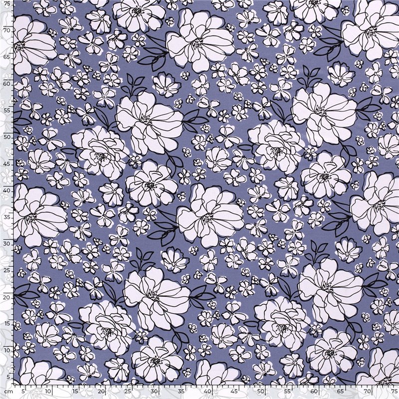 VISCOSE JERSEY FLOWERS
