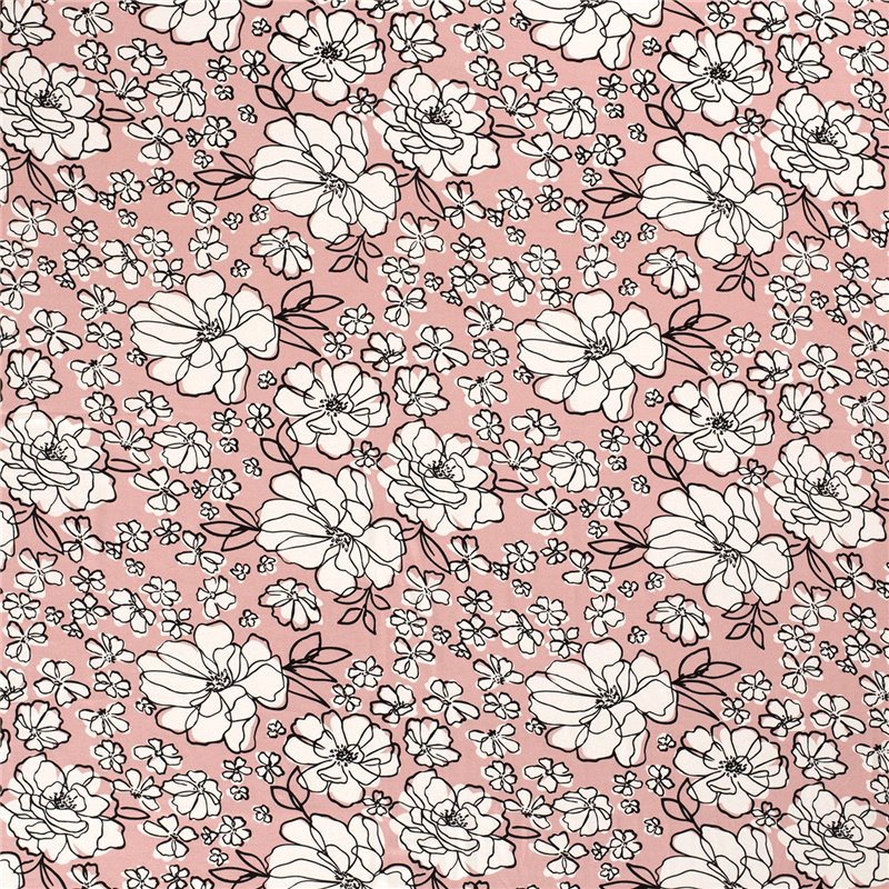 VISCOSE JERSEY FLOWERS
