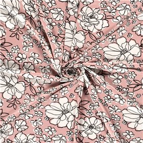 VISCOSE JERSEY FLOWERS