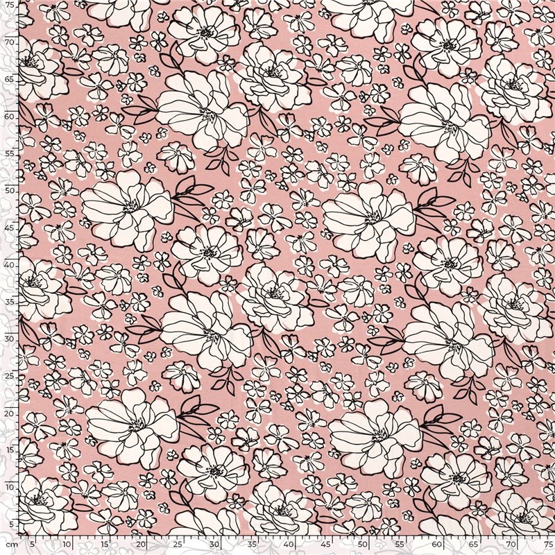 VISCOSE JERSEY FLOWERS