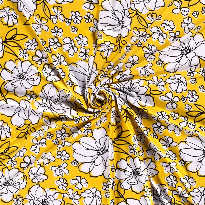 VISCOSE JERSEY FLOWERS