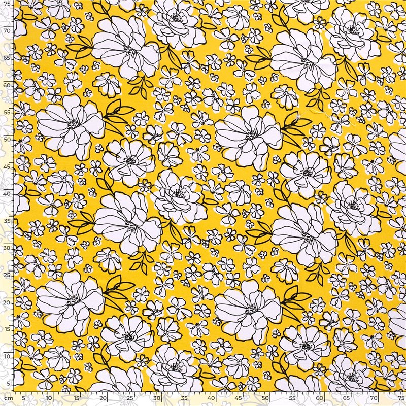 VISCOSE JERSEY FLOWERS