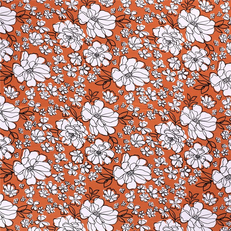 VISCOSE JERSEY FLOWERS