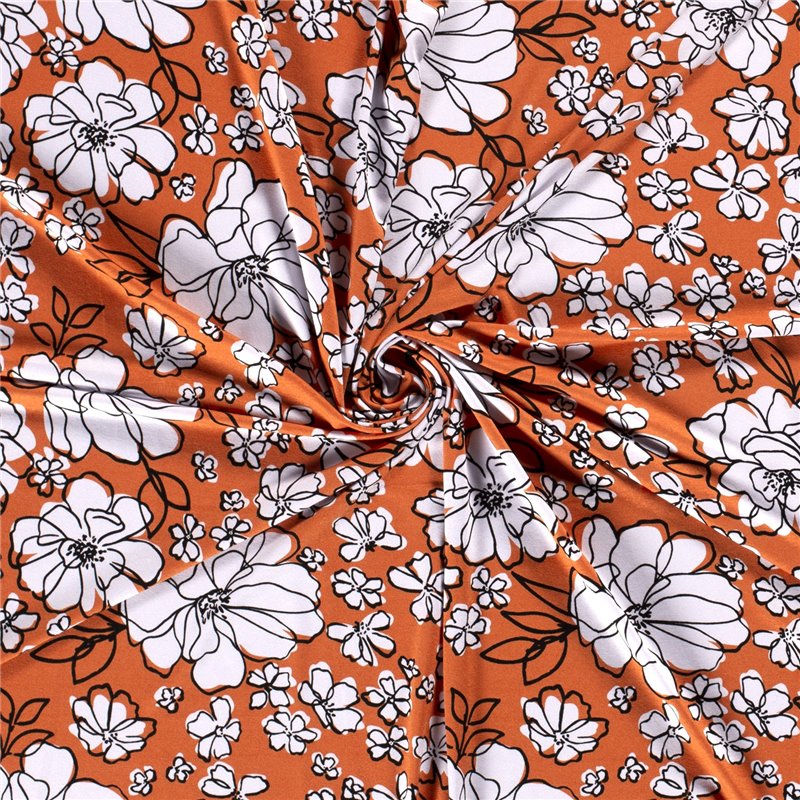 VISCOSE JERSEY FLOWERS
