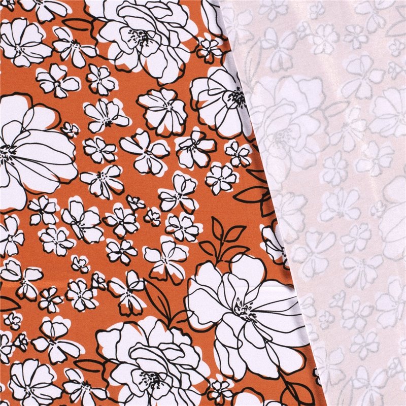 VISCOSE JERSEY FLOWERS