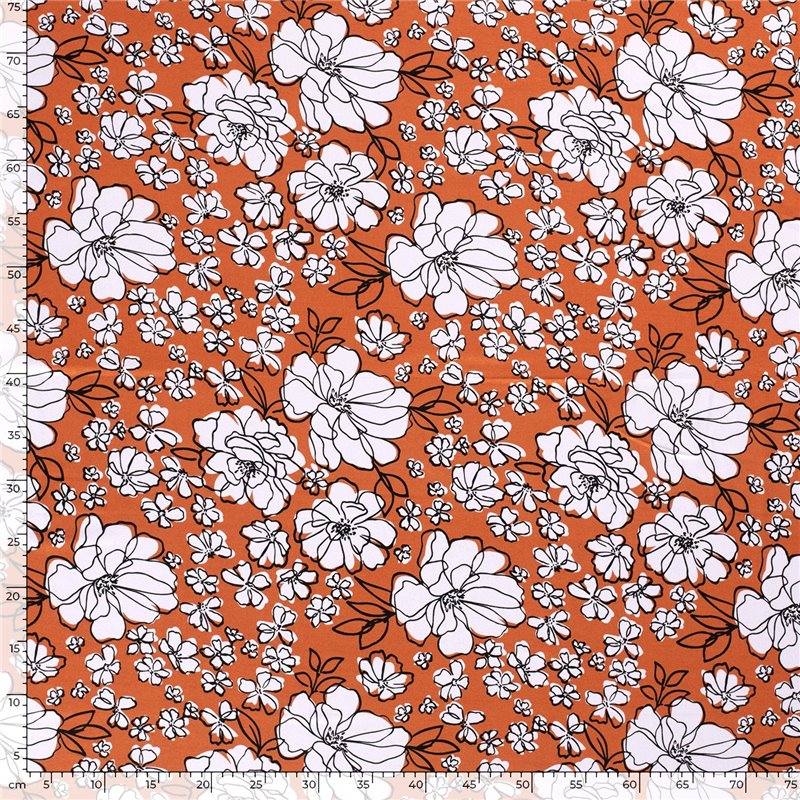 VISCOSE JERSEY FLOWERS