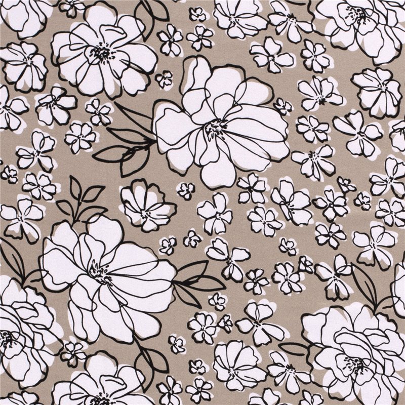 VISCOSE JERSEY FLOWERS