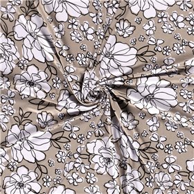 VISCOSE JERSEY FLOWERS