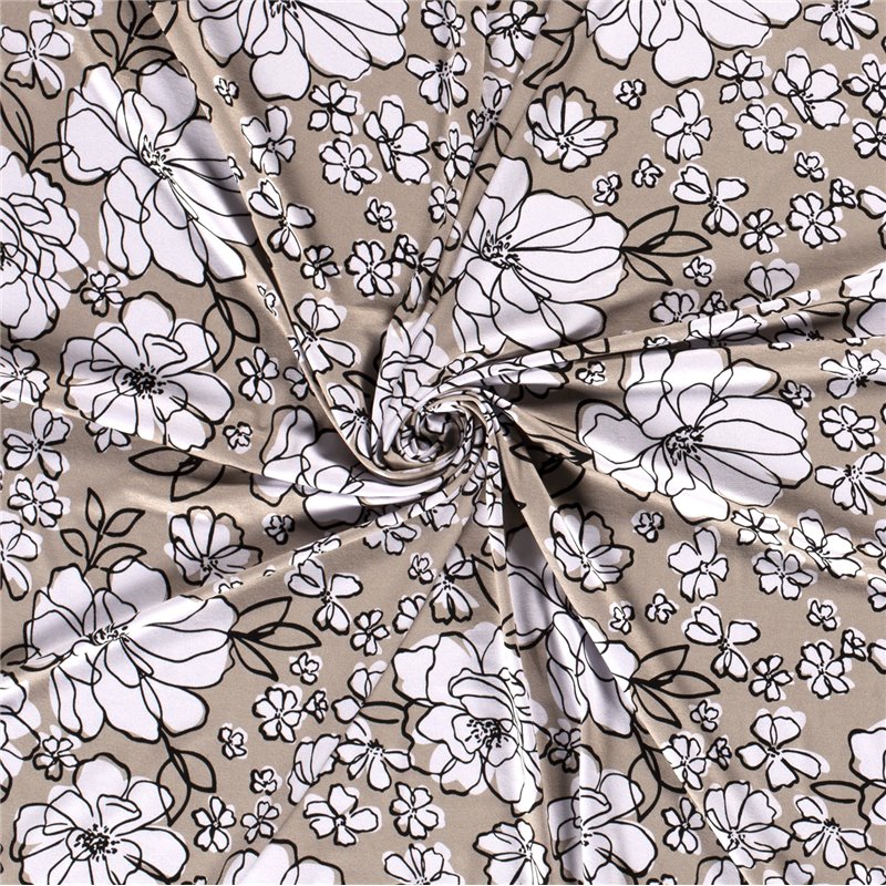 VISCOSE JERSEY FLOWERS