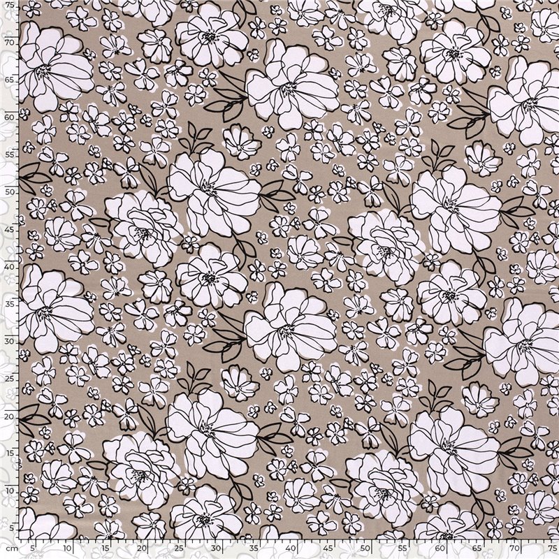 VISCOSE JERSEY FLOWERS