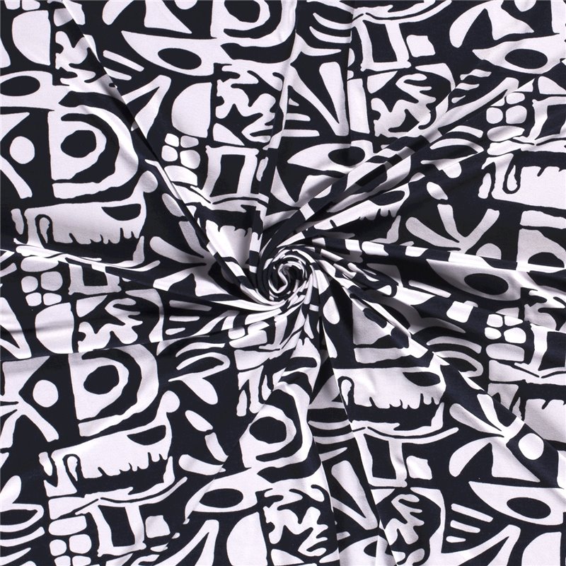 VISCOSE VORTEX JERSEY ABSTRACT