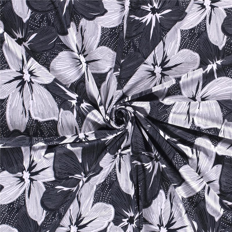 VISCOSE VORTEX JERSEY FLOWERS