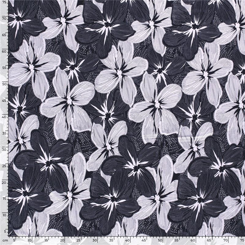VISCOSE VORTEX JERSEY FLOWERS