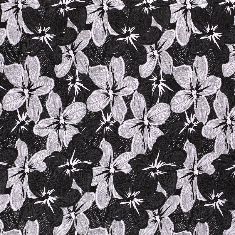 VISCOSE VORTEX JERSEY FLOWERS