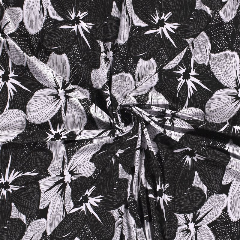 VISCOSE VORTEX JERSEY FLOWERS