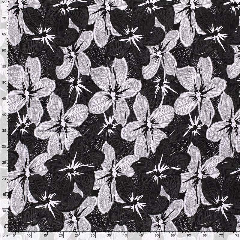 VISCOSE VORTEX JERSEY FLOWERS