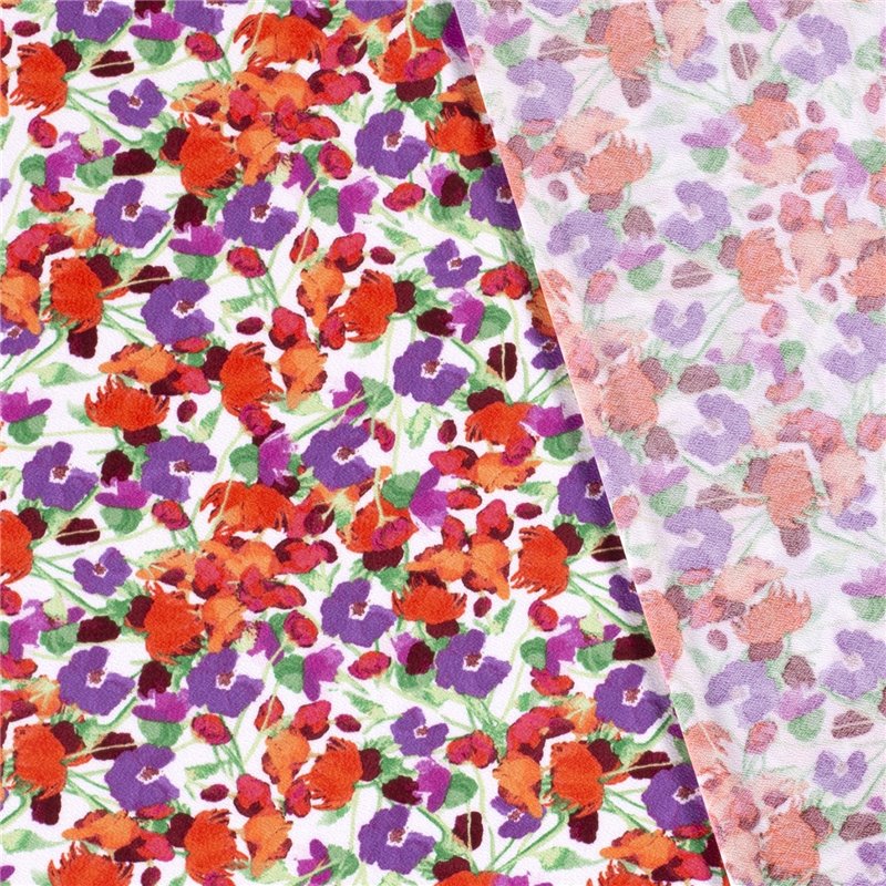 POLY CREPE JERSEY  FLOWERS