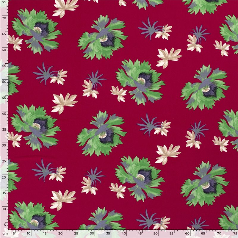 POLY CREPE JERSEY FLOWERS