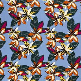 WOVEN VISCOSE STRETCH FLOWERS