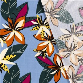 WOVEN VISCOSE STRETCH FLOWERS