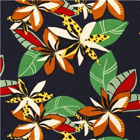 WOVEN VISCOSE STRETCH FLOWERS