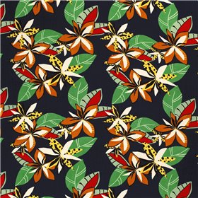 WOVEN VISCOSE STRETCH FLOWERS