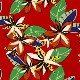 WOVEN VISCOSE STRETCH FLOWERS