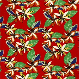 WOVEN VISCOSE STRETCH FLOWERS