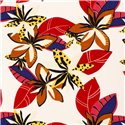 WOVEN VISCOSE STRETCH FLOWERS