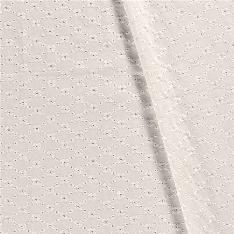 POPLIN EMBROIDERY FLOWERS [14M/ROLL]