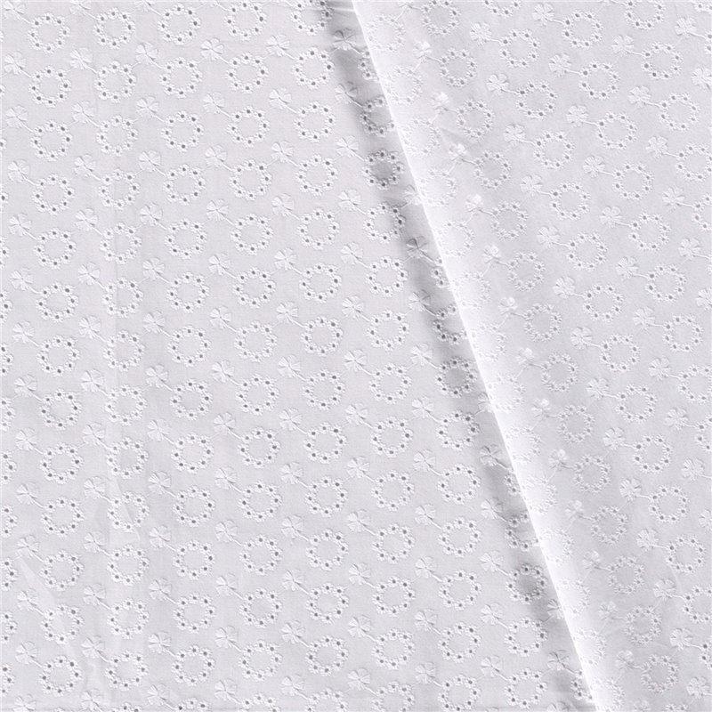POPLIN EMBROIDERY FLOWERS [14M/ROLL]