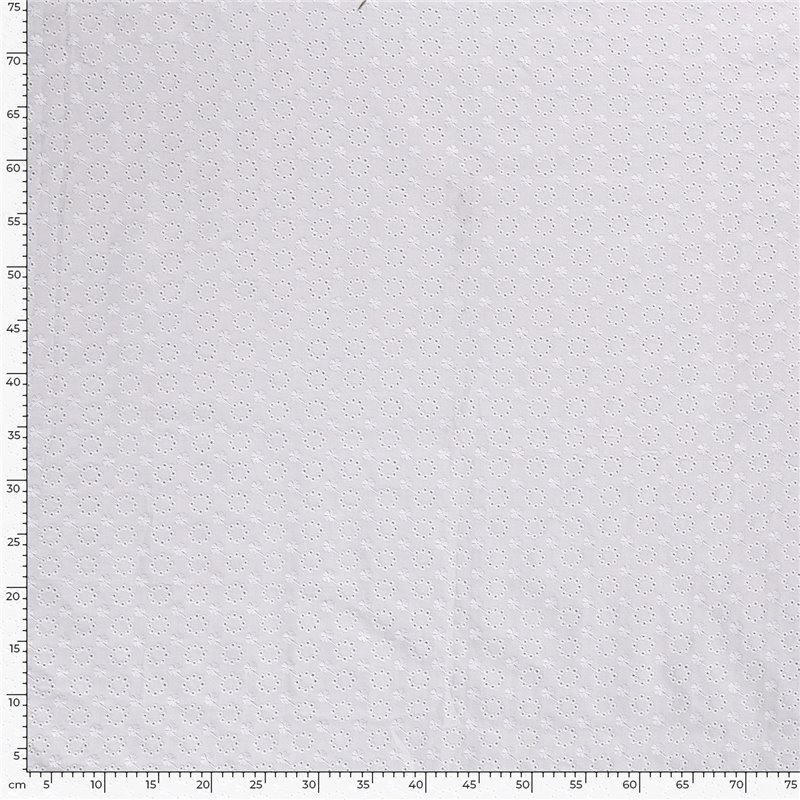 POPLIN EMBROIDERY FLOWERS [14M/ROLL]