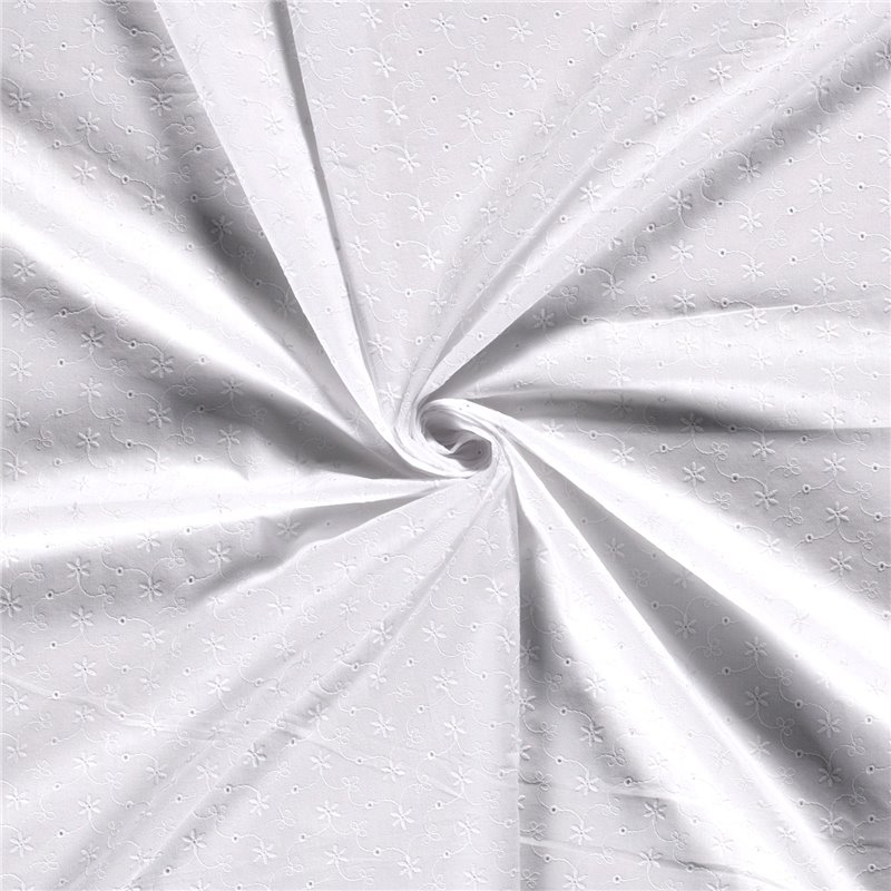 POPLIN EMBROIDERY STARS [14M/ROLL]
