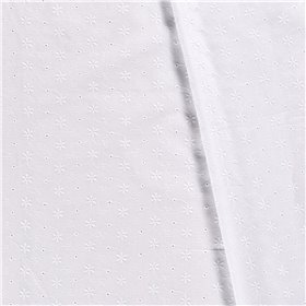 POPLIN EMBROIDERY STARS [14M/ROLL]