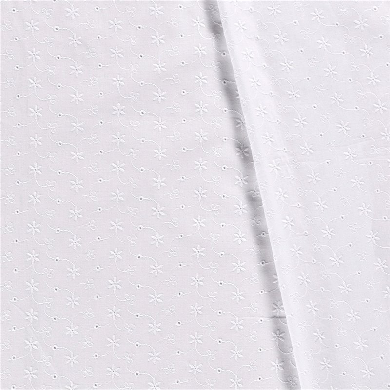 POPLIN EMBROIDERY STARS [14M/ROLL]