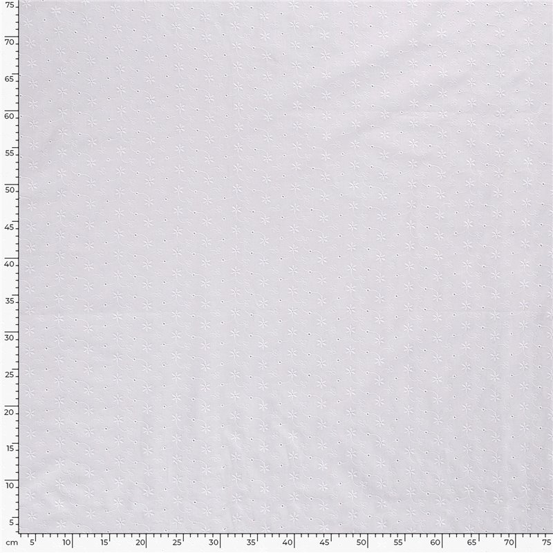 POPLIN EMBROIDERY STARS [14M/ROLL]