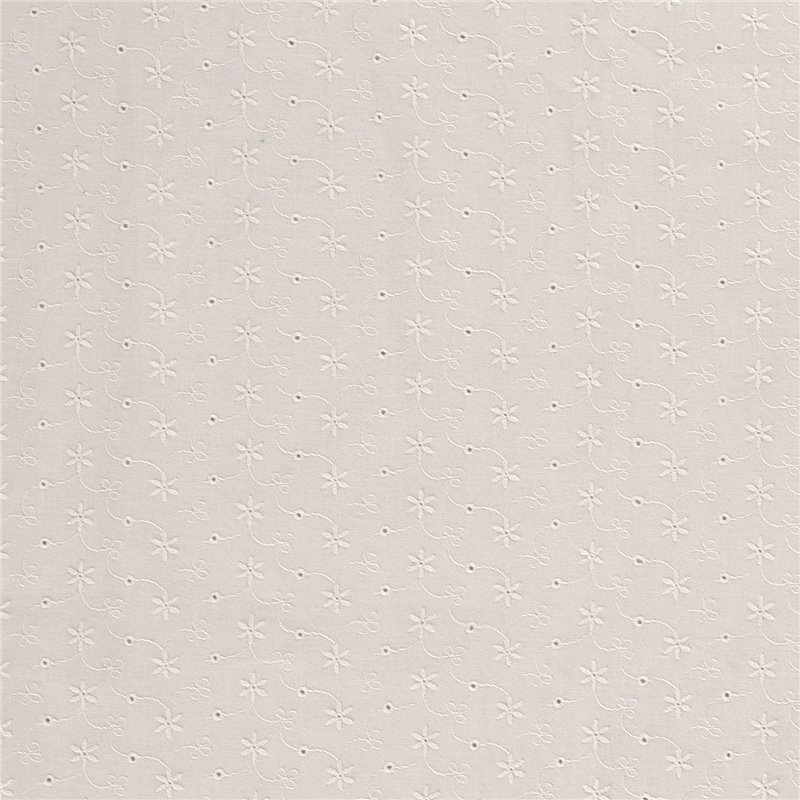 POPLIN EMBROIDERY STARS [14M/ROLL]