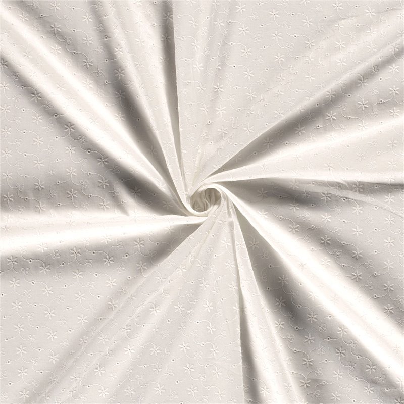 POPLIN EMBROIDERY STARS [14M/ROLL]