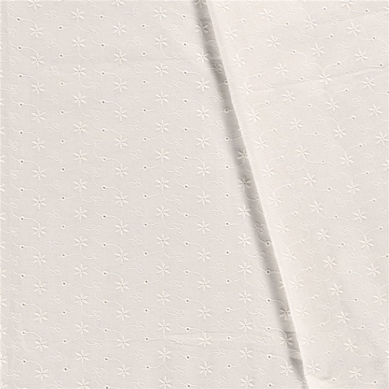 POPLIN EMBROIDERY STARS [14M/ROLL]