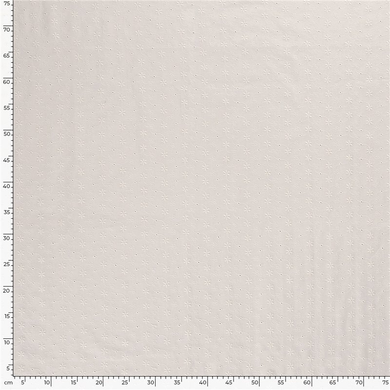 POPLIN EMBROIDERY STARS [14M/ROLL]