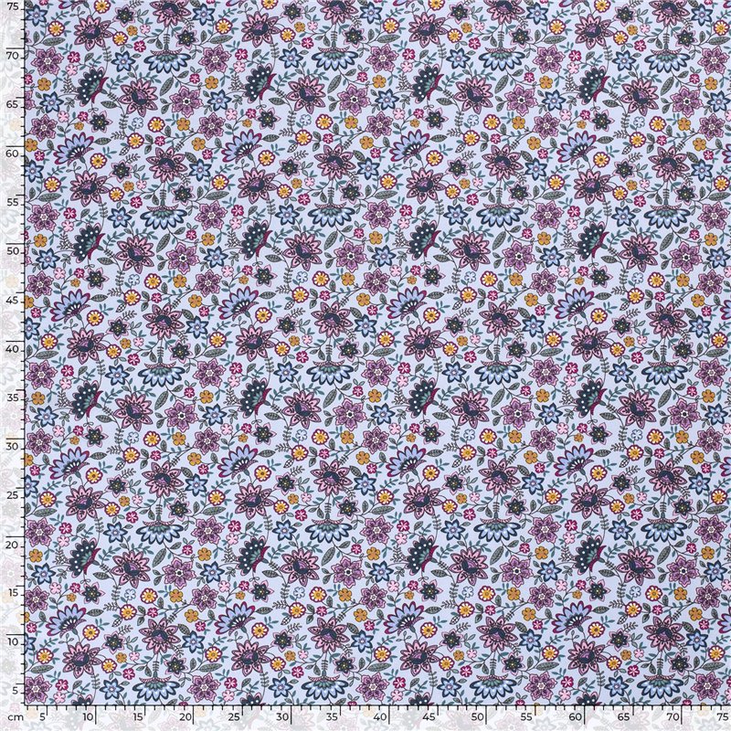POPLIN MILLE FLEUR 8 FLOWERS BATIC