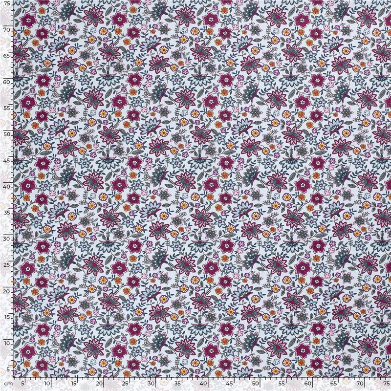 POPLIN MILLE FLEUR 8 FLOWERS BATIC