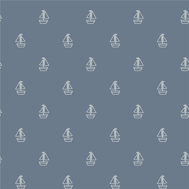 BABY POPLIN SAILBOATS