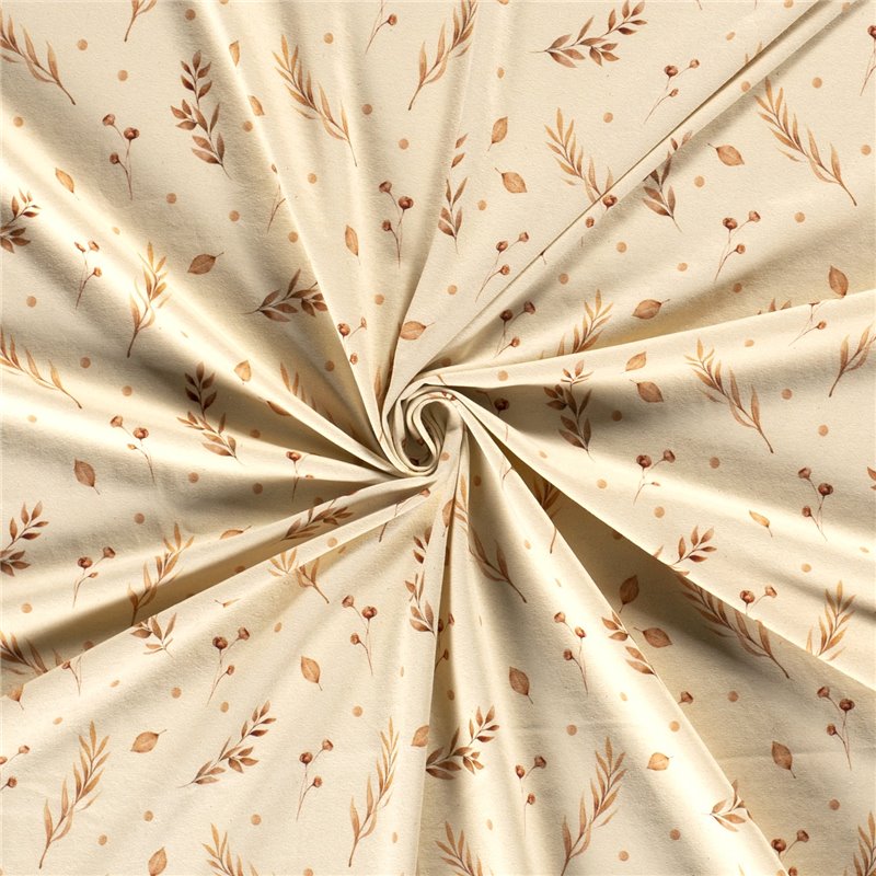 TRICOT 200GSM BIO NATURAL DIGI LEAFS