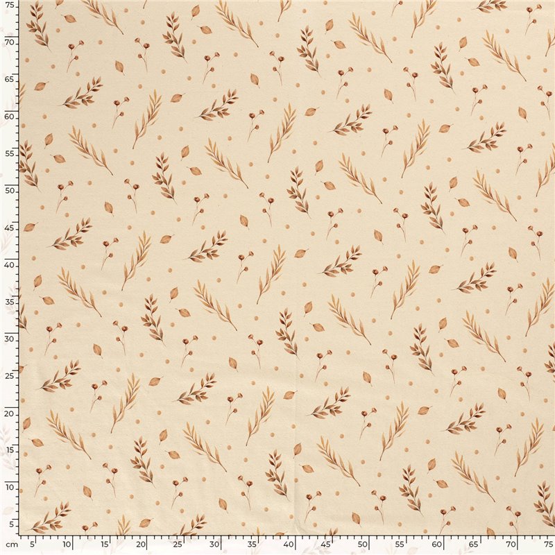 TRICOT 200GSM BIO NATURAL DIGI LEAFS