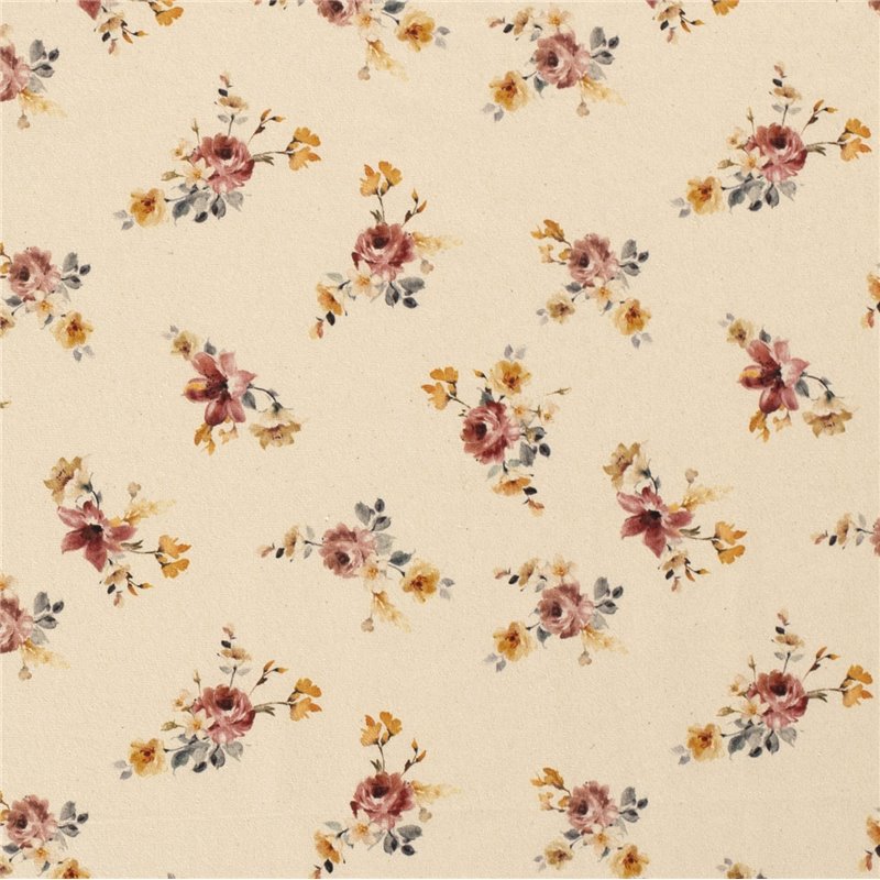 TRICOT 200GSM BIO NATURAL DIGI FLOWERS